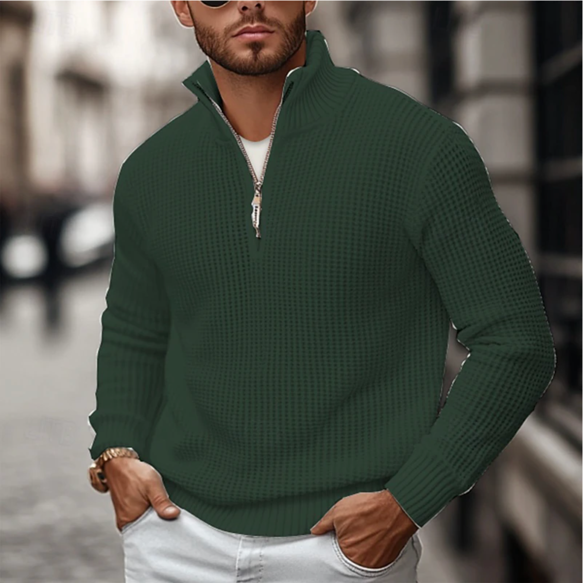 Lichte Zip-Up Katoenen Trui – Nathan