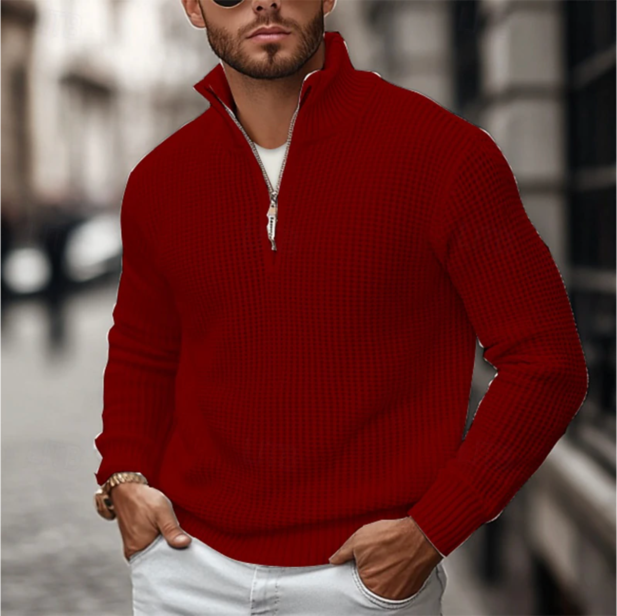 Lichte Zip-Up Katoenen Trui – Nathan