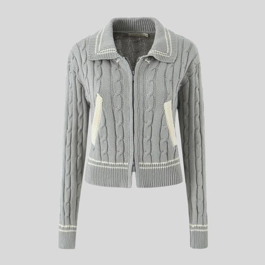 Elise Knitted Bomber Jacket