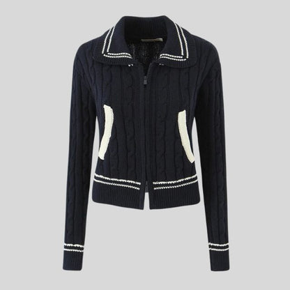 Elise Knitted Bomber Jacket