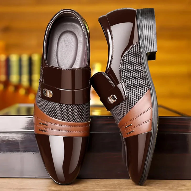 George - Vintage Herenschoenen met Puntige Neus