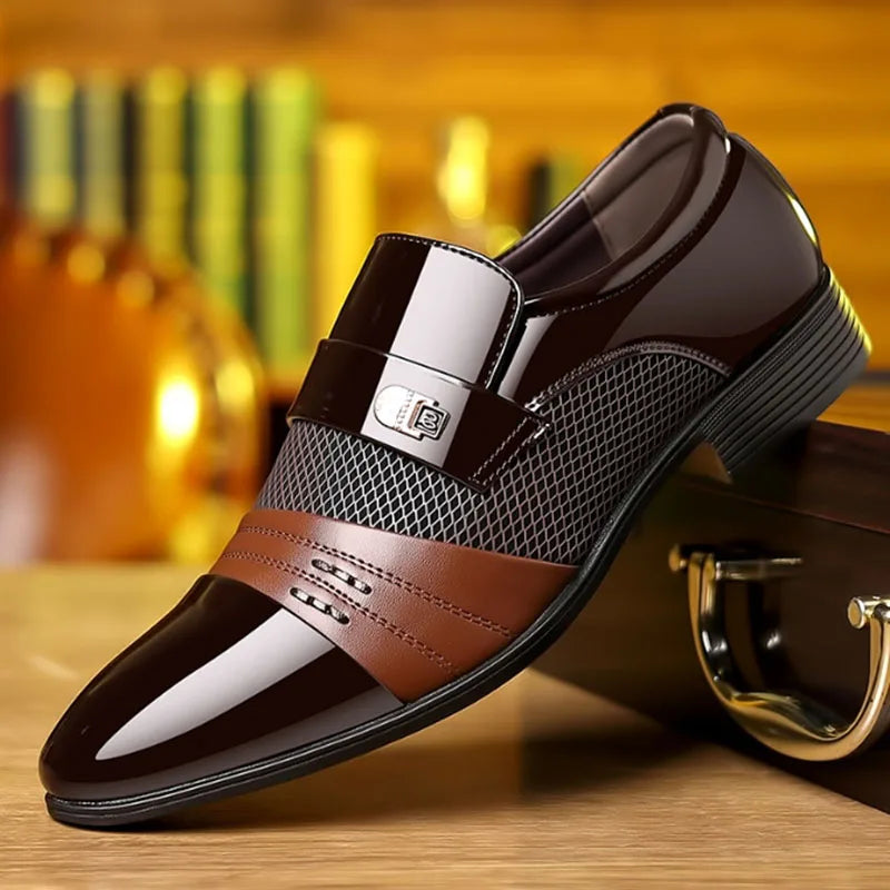 George - Vintage Herenschoenen met Puntige Neus