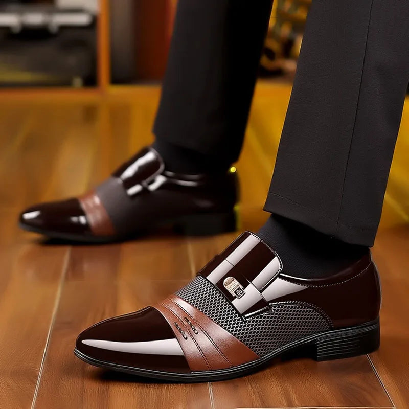 George - Vintage Herenschoenen met Puntige Neus