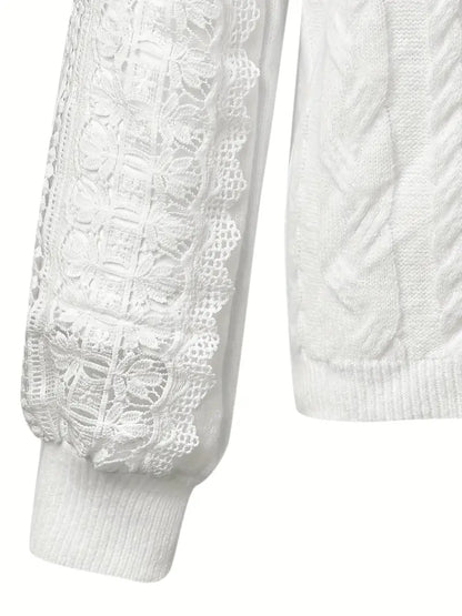 Victoria – Elegante Spitzenstrickjacke