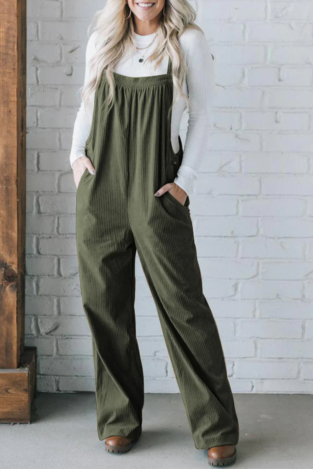 Trendy Ribfluwelen Jumpsuit voor Herfst en Winter – Lisa