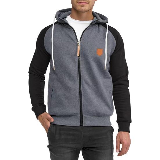 Winddichte fleece hoodie voor heren met tactisch design – Daan