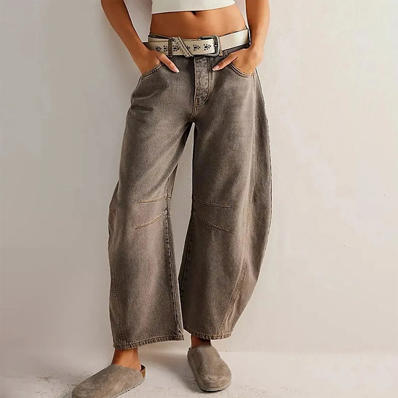 Comfortabele Jeans met Wijde Pijpen voor Vrouwen