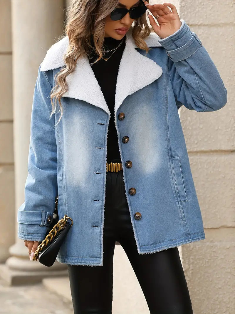 Marlowe Fleece-Lined Denim Jacket