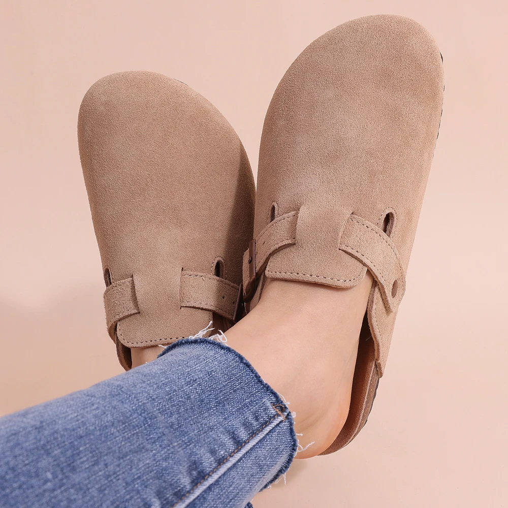 Orthopedisch Suède Kurk Slippers