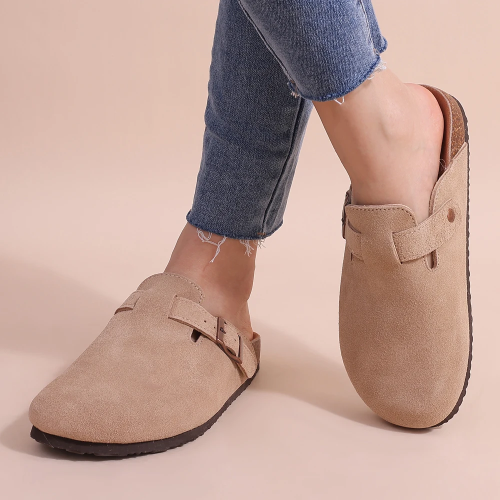Orthopedisch Suède Kurk Slippers