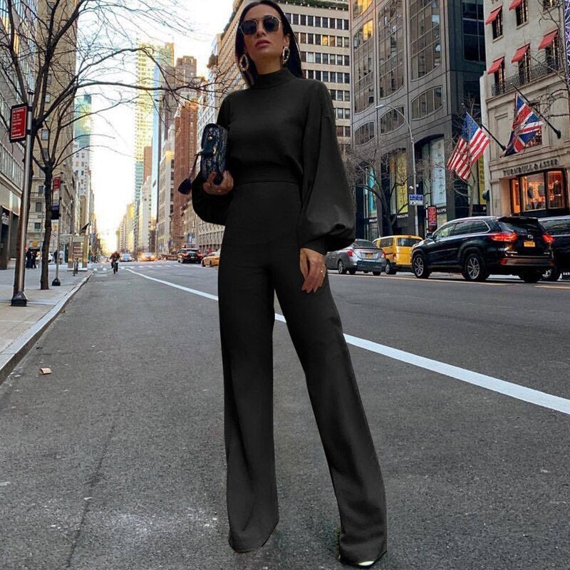 Elegante dames jumpsuit met lange mouwen voor elke gelegenheid – Sophie